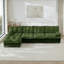 Canapé modulaire modulaire en forme de L de 138 po en forme de L avec repose-pieds 4 places, canapé en chenille profonde avec coussin en treillis confortable, chambre et appartement-329257664