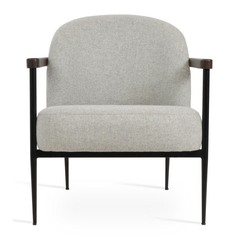 Bloomy Lounge Chair, Silver Wool