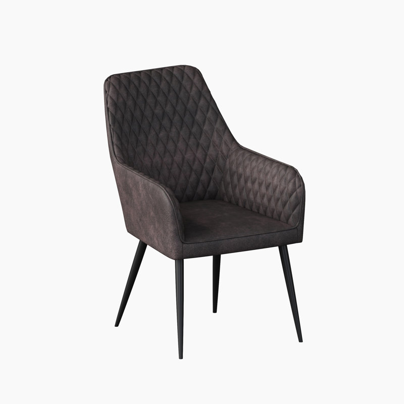 48cm H Upholstered Side Chair, Brown