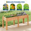 Lit de jardin surélevé pour jardin de 72 pouces avec balcon et jardin-129470789