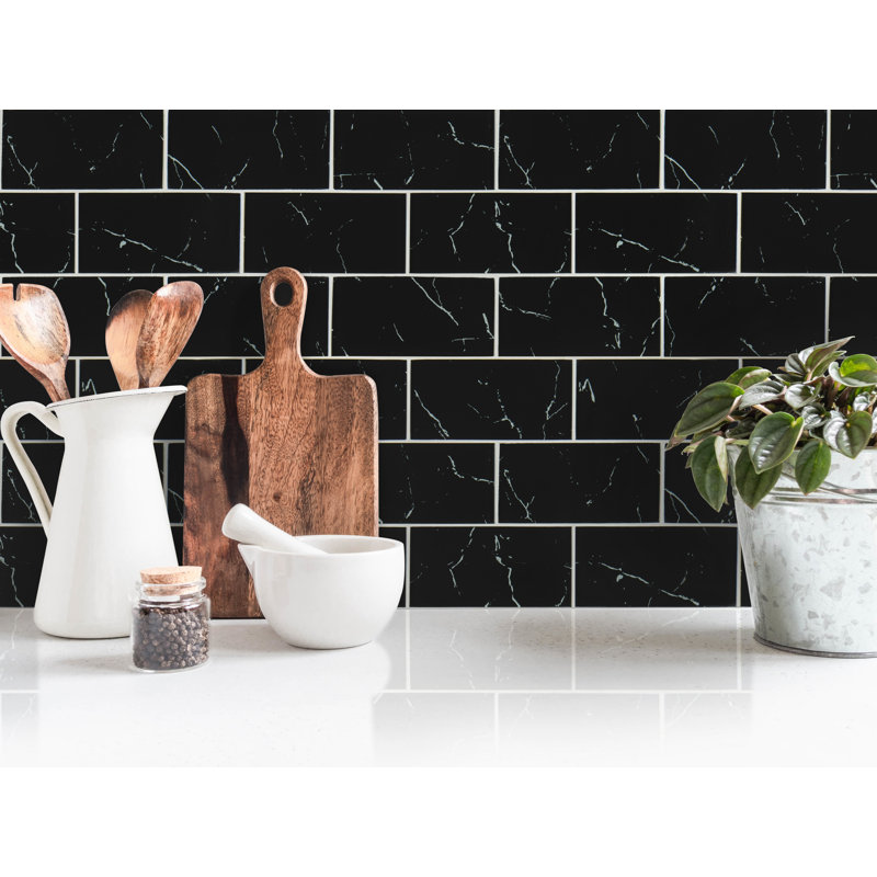 Kurova Subway 3 in. x 6 in. Glossy Glass Wall Tile, Kurova