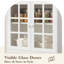 Garde-manger 31,5 "avec portes en verre et tiroir, tablettes réglables, armoire de rangement pour la cuisine ou la salle à manger-1340055444