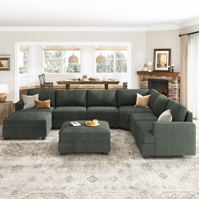 Anureet Modular U-Shaped Sectional with Storage Ottoman