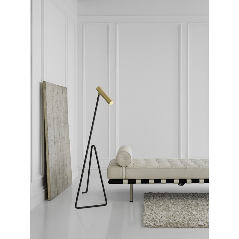 Kelly Wearstler Flesso Small Floor Lamp, Antique Burnished Brass