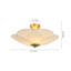 Pleated Flower Bowl Fabric Semi Flush Mount