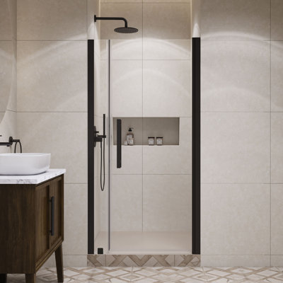 OVE Decors Pasadena 37 3/8 To 39 3/8 In. W X 72 In. H Alcove Frameless Pivot Shower Door In , 2025