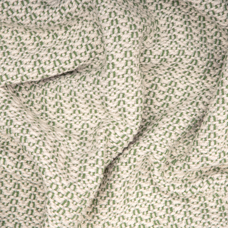 Cape Cod Cotton Blend Textured Throw Blanket, Green