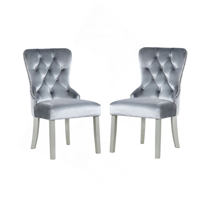Chaise à oreilles rembourrée en flanelle 2 pièces Classic Classic