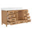 Meuble-lavabo en chêne naturel 60 po avec lavabo simple et structure en bois massif