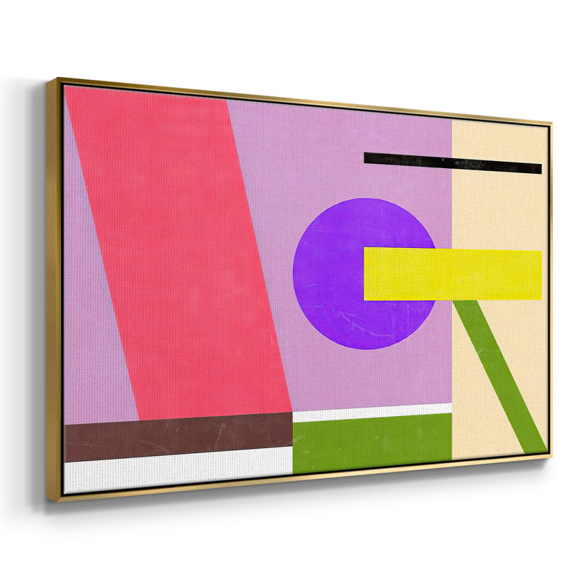 Color Composition IV " Color Composition IV " Painting Print, No Mat, 17" H x 25" W x 2" D, Gold Framed Canvas