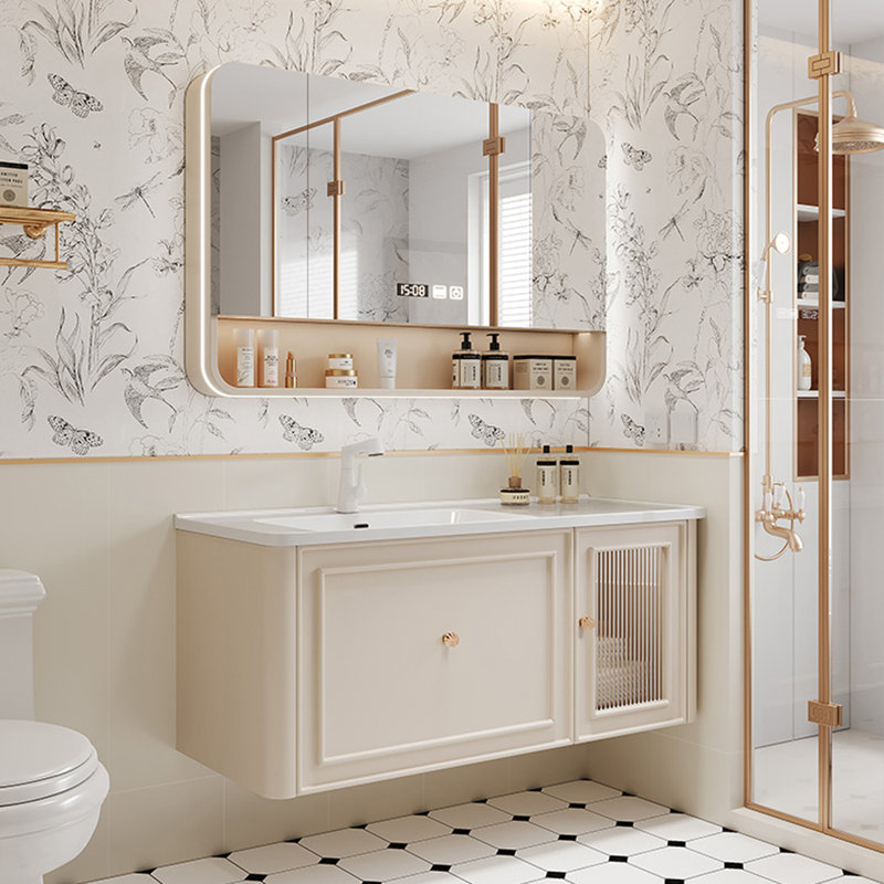 French Cream style bathroom cabinet