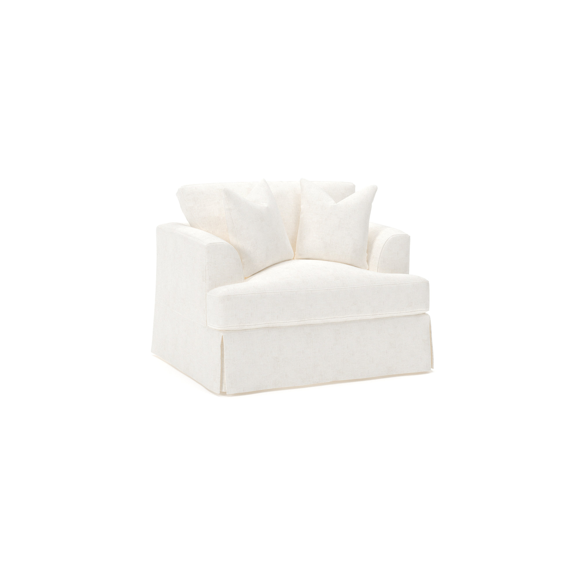 Lucia Upholstered Armchair, Bevin Natural Linen Blend