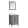 Lachine 24'' Single Bathroom Vanity with Carrara Marble Top with Mirror