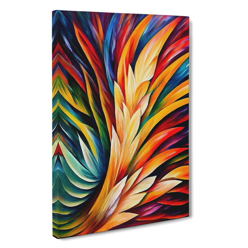 Feather Portrait No.2 - Wrapped Canvas, 50cm H x 35cm W x 3cm D