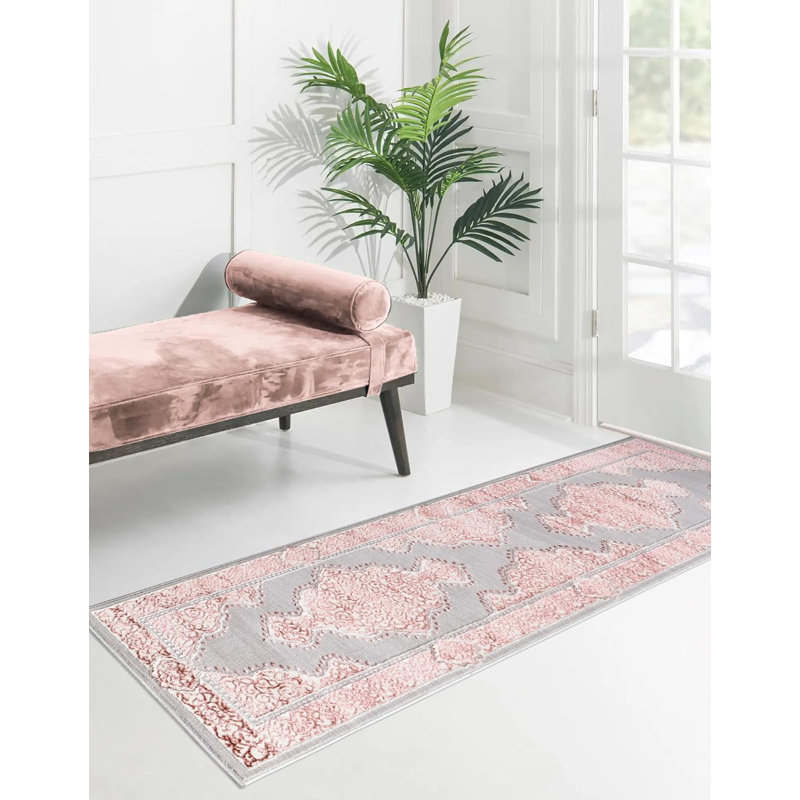 Carenda Floral Area Rug, Runner 60 x 220cm