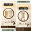 Éclairage pour meuble-lavabo noir mat avec abat-jour en verre transparent, douille E26-129385579