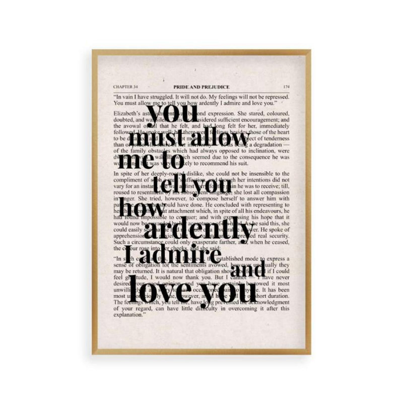 Print, Brushed Copper Frame, 31 cm H x 22 cm W