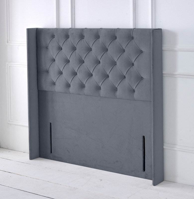 Upholstered Headboard, Kingsize (5'), Grey