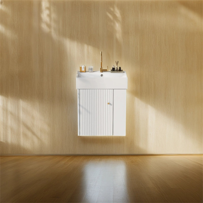 Meuble-lavabo de salle de bain avec lavabo en céramique
