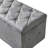 3 Piece Rectangular Short Velvet Storage Ottoman Set, Light Gray | Gift Idea