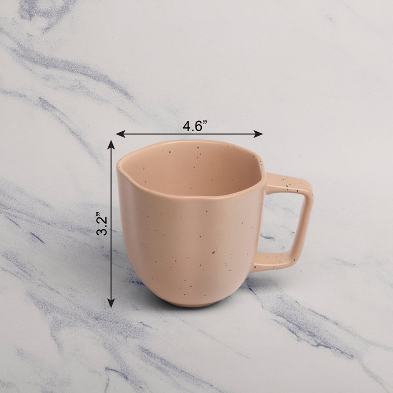 EARTH-DARK SAND Premium Porcelain Non Stackable Cup, Dark Sand, 9oz