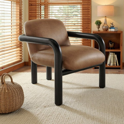 Chaise longue moderne avec accoudoirs arrondis - courbes sculpturales