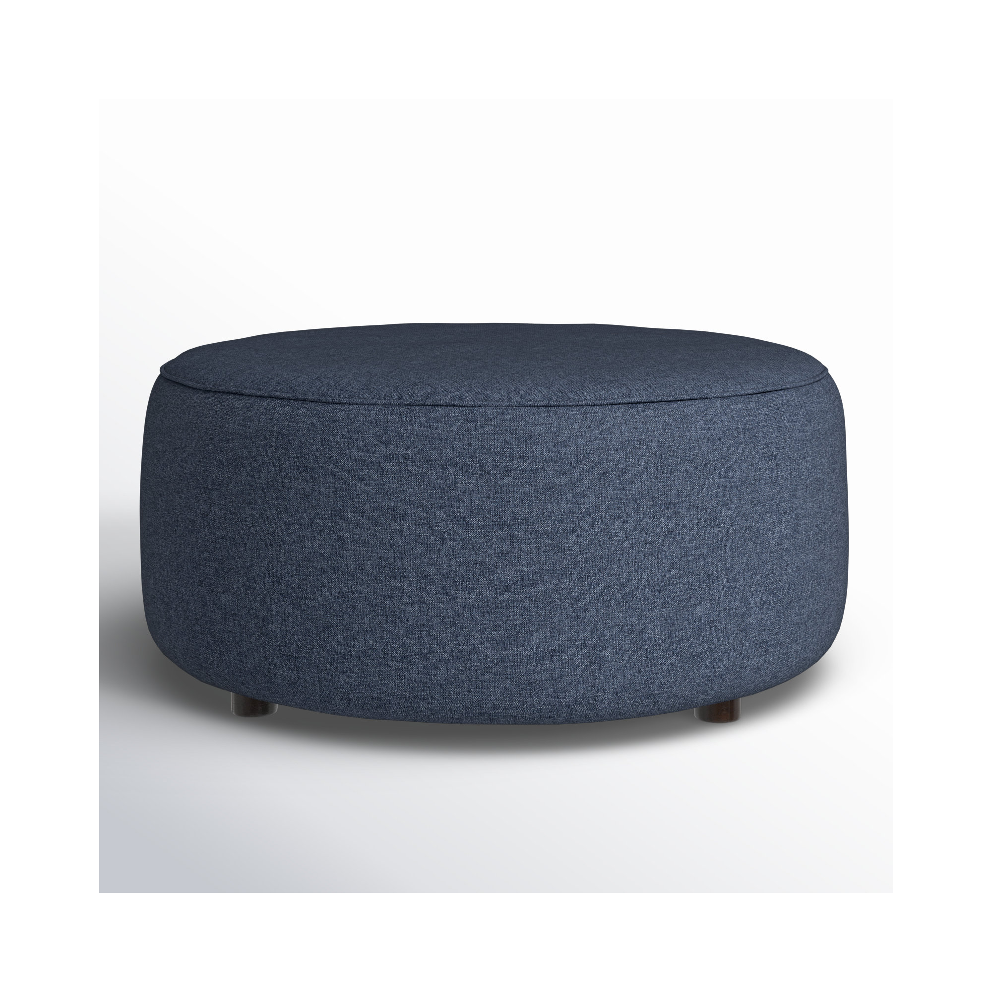 Murano Upholstered Ottoman, Hero Indigo