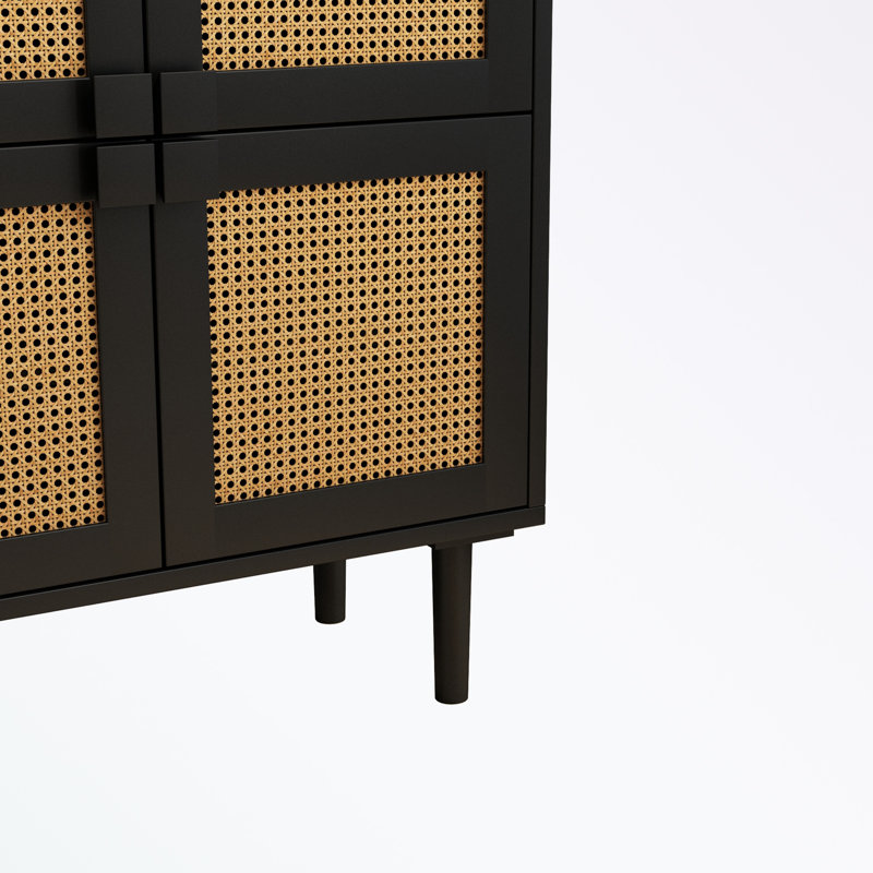 8 Pair Shoe Storage Cabinet, Black