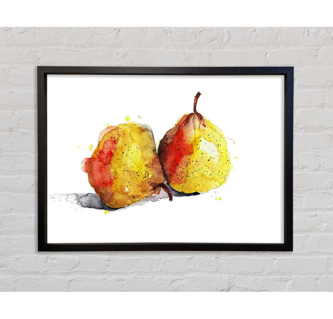 Pear Duo 2 - Einzelner Bilderrahmen Kunstdrucke auf Leinwand