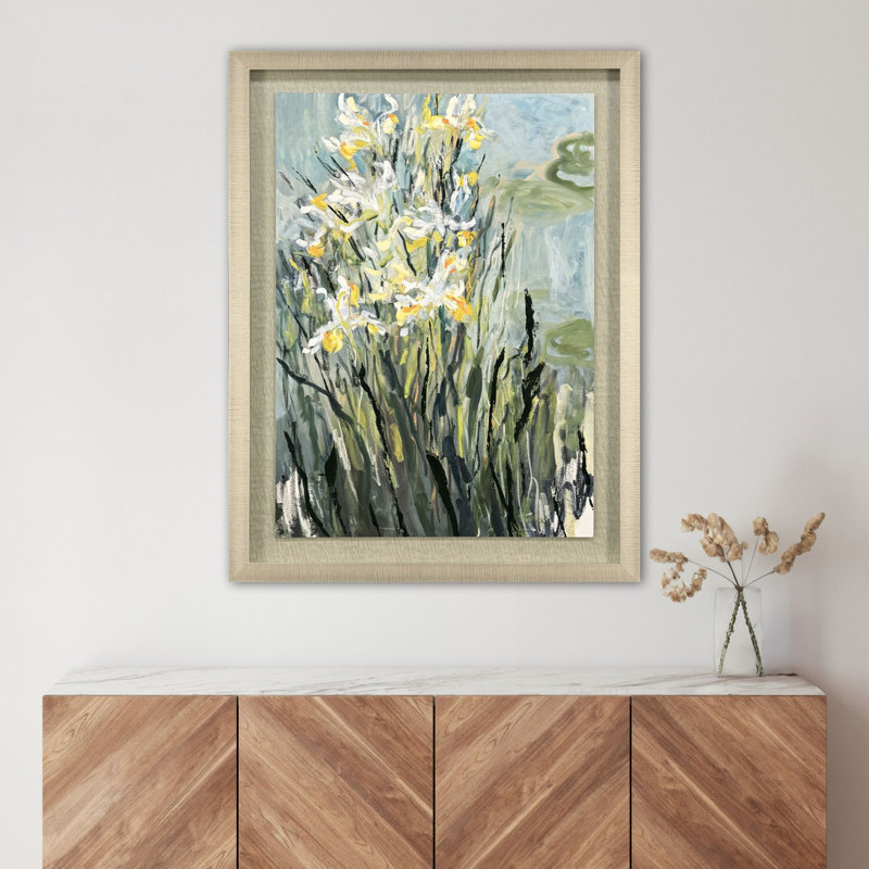 Art encadré blanc iris