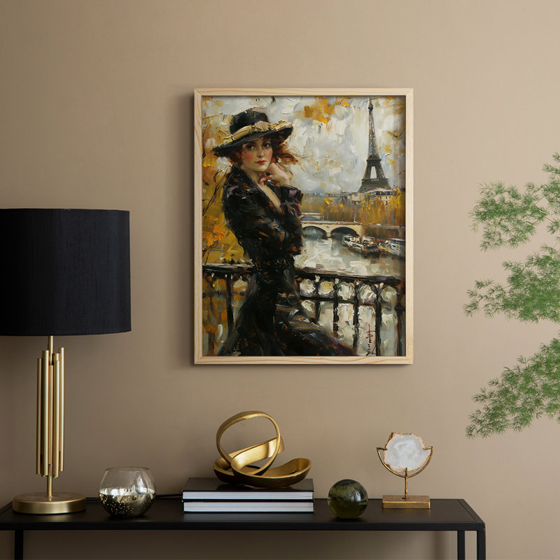 Reproduction encadrée WOMEN Series DCXI - bois massif, Naturel, H 30 po x l 24 po