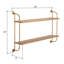 Emery Wood & Metal 2 Tier Wall Shelf-1296786363-1298739926