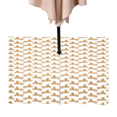 Sketched Motorcycles Water Repellent Tablecloth