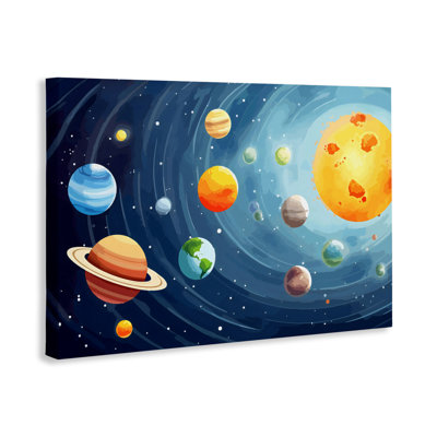 Solar System Planets Orbit Canvas, design by Creative Studio