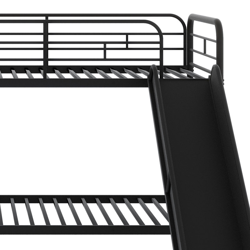 L-Shaped Bunk Bed With Slide And Ladder