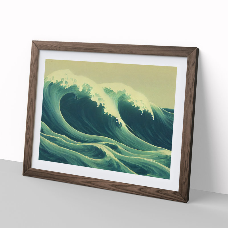 An Artistic Japanese Wave - Framed Print