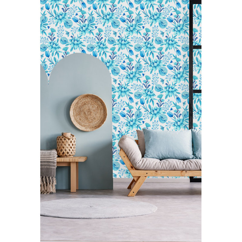 Rouleau de papier peint floral L 18,75 pi x l 25 po Floral