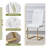 7-Piece Glass Top Dining Table Sets-852886374-852886375