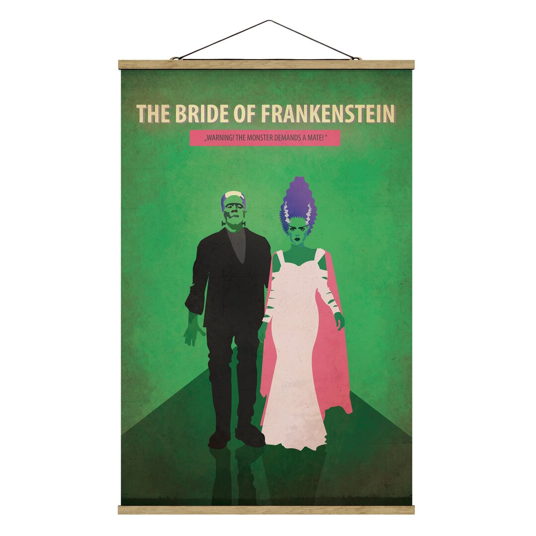 Stoffbild mit Plakatstreifen - Filmplakat The Bride Of Frankenstein - Portrait 3:2