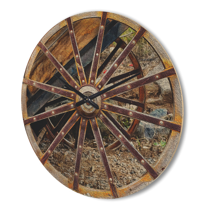 Horloge murale en bois antique, Grand