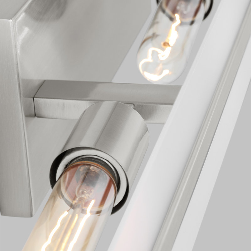 Vanity Light, Brushed Nickel, 2, 7"H x 24"W x 4.88"D
