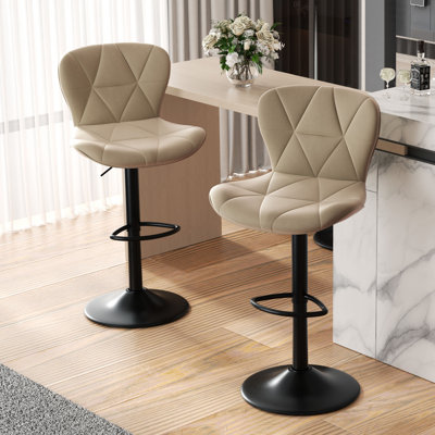 Forston Swivel Upholstered Adjustable Height Counter Stool