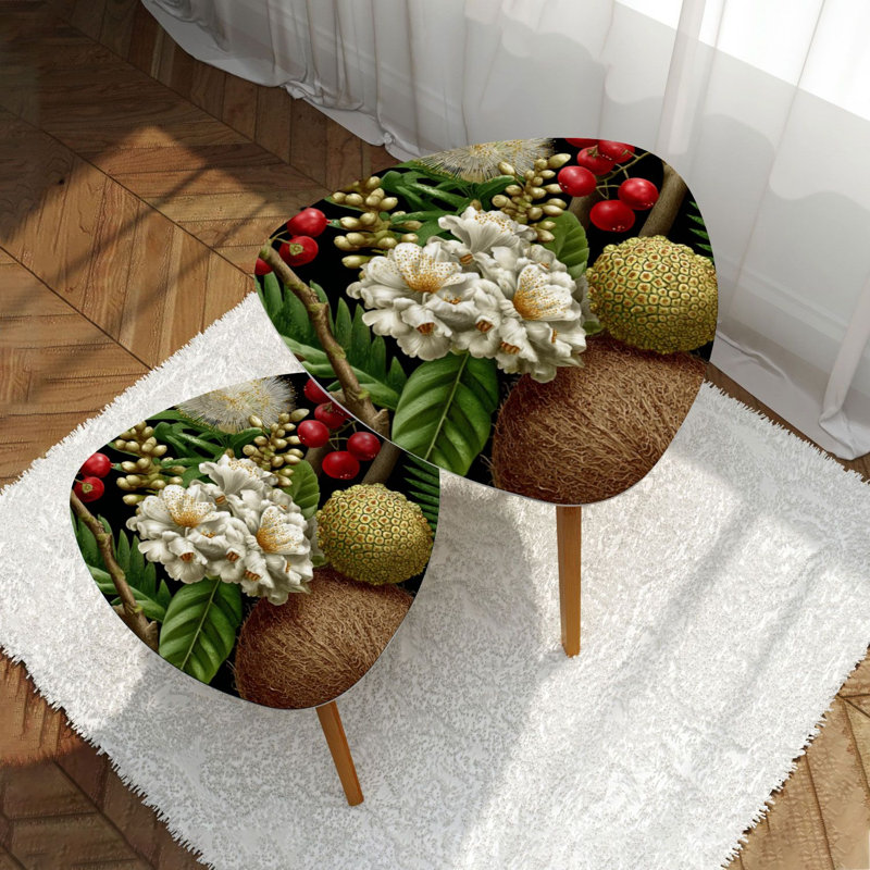 Ensemble de 2 tables basses gigognes Triangle