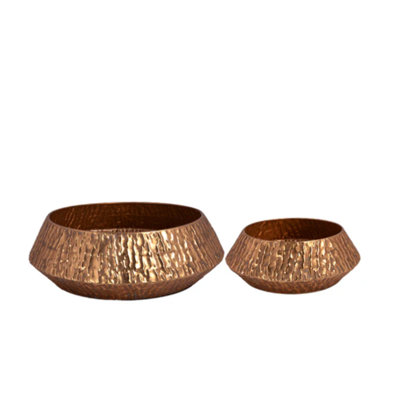 Metal Planter Set Of Two Gold