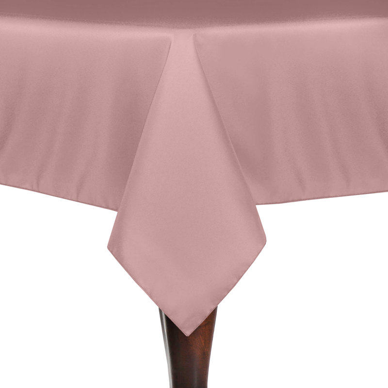 Solid Color Square Tablecloth, 10, 84" x 60", Dusty Rose