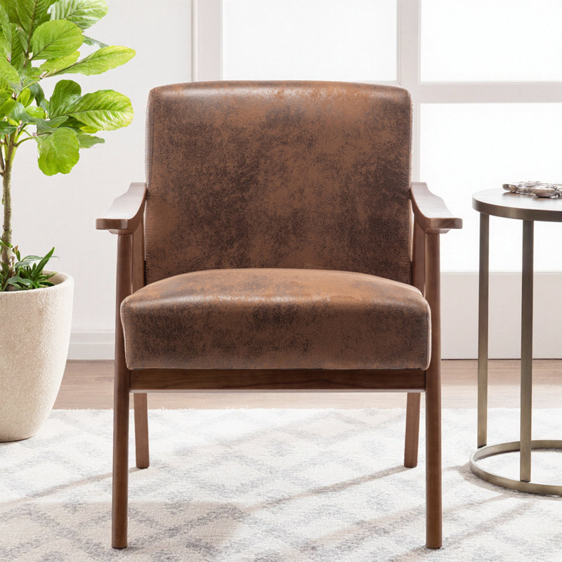 Chaise d'appoint sans effort élégante: parfaite pour les coins confortables et le charme moderne, Brun