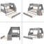Lit superposé simple au-dessus de double avec lit gigogne Jonasson Kids-67725339