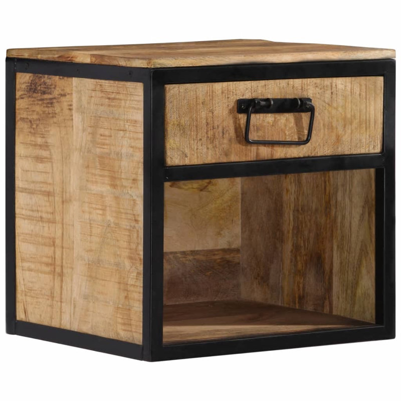 Renn 40 cm W Iron Bedside Table