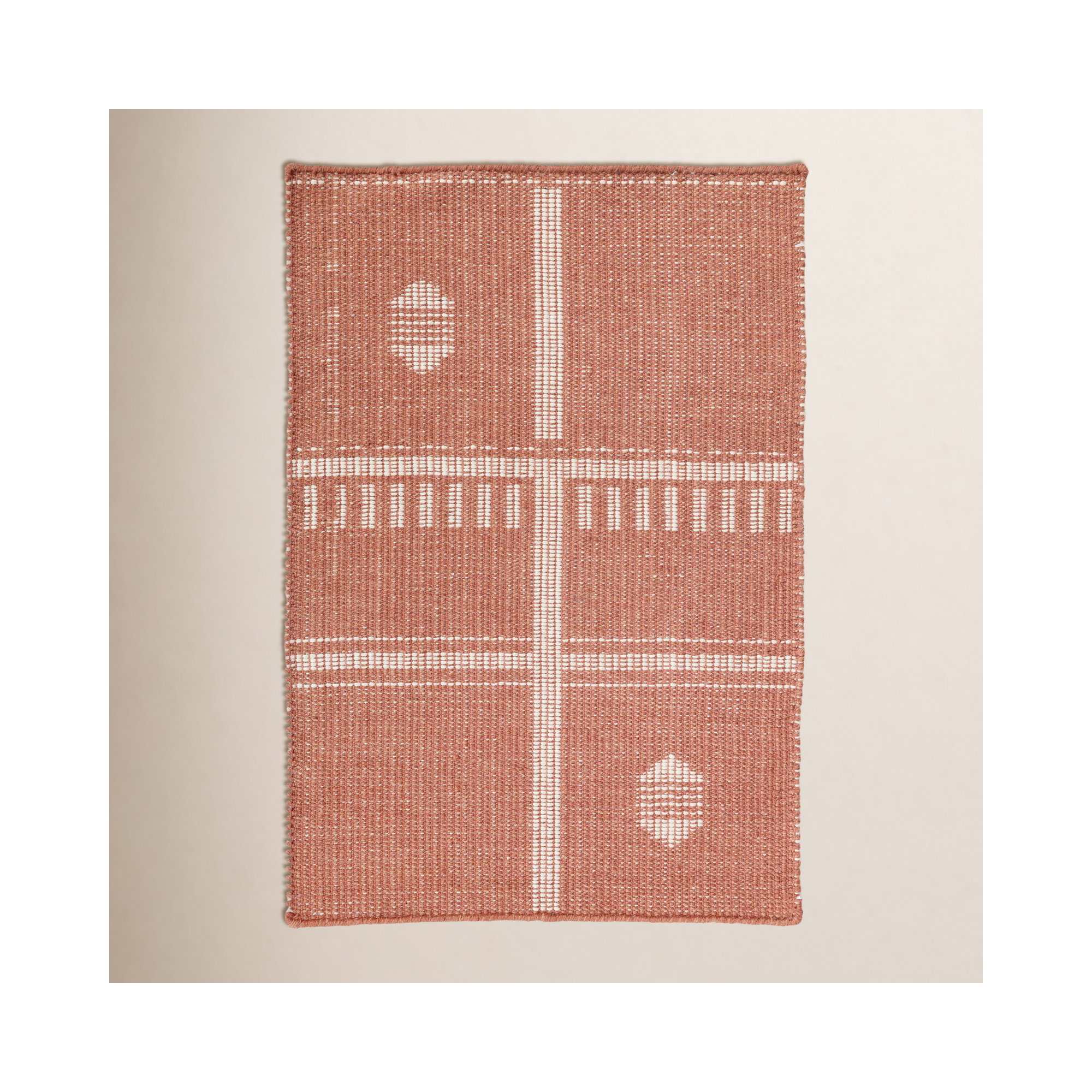 Lulu Geometric Performance Indoor/Outdoor Area Rug, Rectangle 7'6" x 9'6", Beige