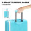 Valise de 28 pouces avec roulettes, valises en cuir de polyuréthane pour femmes avec verrou TSA